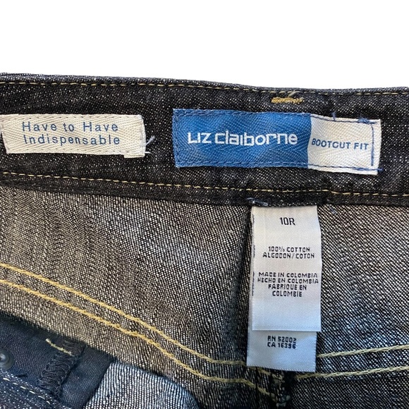 Liz Claiborne Dark Wash Bootcut Jeans - Picture 11 of 13